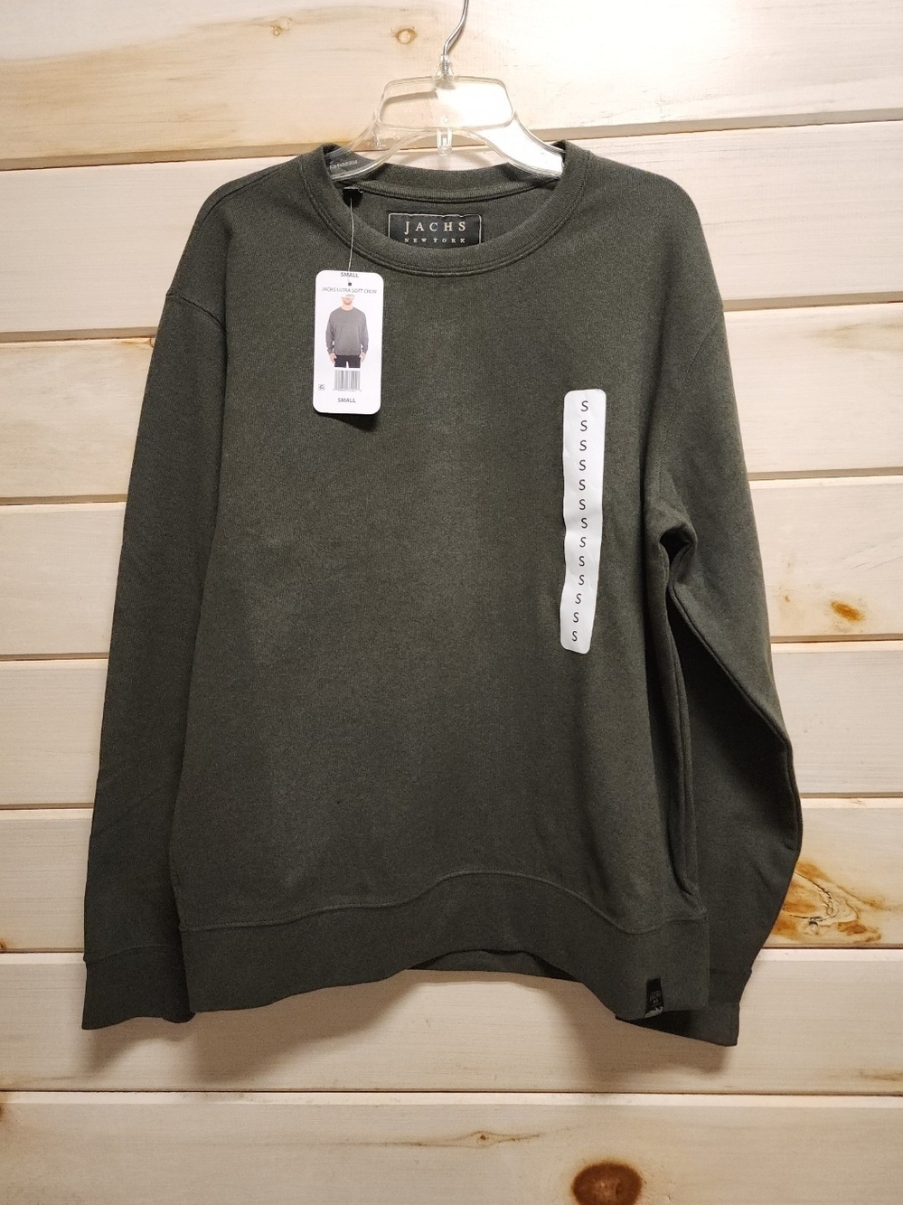 Jachs Men's Olive Green Crewneck Sweatshirt